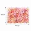 Panneau mural de fleurs artificielles en soie 40x60cm, fleurs blanches, hortensia, décoration de mariage, décor d'arrière-plan pour fête de mariage, 8765160