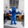 Halloween Blue Panther Mascot Costume High Quality Cartoon leopard Animal Anime theme character Christmas Carnival Party Costumes