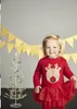 Kerst kanten jurk meisjesjurken Kerst babymeisjeskleding peutermeisjeskleding baby prinsessenjurk babymeisjesjurken groothandel8806003