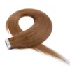 Tape In Human Hair Extensions Skin Weft 100g Brasiliansk Hår Dubbel Sidor Lim Billiga Fler Färg Alternativ Gratis Frakt