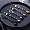 Stainless Steel Colorful Spoon Musical Note Spoons For Coffee Tea Dessert Drink Tableware Drinking Tools cyq00126