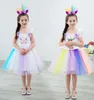 Fille Licorne Robes Princesse Filles Cosplay Dress Up Costume Enfants Parti Tutu Robe Vêtements Enfants Fleur Vêtements robe KKA6568