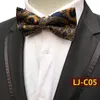 Klasyczne samooczepowe krawaty dla mężczyzny Paisley w paski kwiatowe męskie bowtie jedwabna krawat ślubne jacquard koszulka Bowtie Wedding Bowties