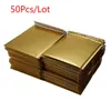 50 PCS Lot différentes spécifications placage d'or papier Enveloppes Bubble Sacs Mailers Expédition matelassée Enveloppe bulle postale Sac