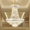 LED Modern Crystal Chandelier American Crystal Chandeliers Lights Fixture Hotel Hall Parlor Lobby Villa Big Project Lamps Hembelysning