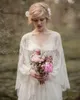 Fairy Lace Vintage i Woods Bröllopsklänningar med långärmad V-Neck Full Length Land Boho Bridal Gown Rue de Seine CG01