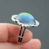 Vintage Retro Color Change Mood Ring Oval Emotion Feeling Changeable Ring Temperature Control Color Rings For Women