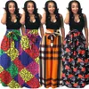 Moda-Women Boho Dashiki Dress Long Maxi Plised Spódnica Drukowanie Spódnica Bustowa Suknia Ball Maxi Plaid Spódnica Plus Rozmiar Ljja2888