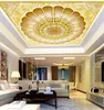 Custom 3D Photo Wallpaper Golden Hall Classical Luxury Relief Ceiling Wall Painting Living Room Bedroom Wallpaper Home Decor