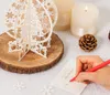 3D Crystal Ball Christmas Blessing Card Bronzing Hollow Christmas Crystal Ball Greeting Card Wedding Xmas Decoration