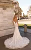 Berta 2020 Mermaid Wedding Dresses Bridal Gowns Sweetheart Lace Applique Backless Sexy Beach Wedding Dress Sweep Train robes de mariée