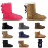 Designer-Damen-Winter-Schnee-Pelz-Stiefel, modische Australien-Klassiker-Knöchel-Mini-Kurzbogenstiefel, dreifache schwarze Kastanien-Damenstiefeletten, 35–41