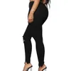 Frau Jeans Schwarz Weiß Sexy Loch Sknny Jeans Frauen Kleidung Sumemr Streetwear Casual Bleistift Hosen für Frauen 2020