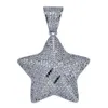 Hip Hop Gold Iced Out Cartoon Star Pendant Collier Chaîne Charme Bling Cumbic Zircon Men039s Jewelry2372129