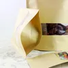 500PCSLOlot 13 Rozmiar stojak do papierowego pakietu zamka o zamek błyskawiczny z przezroczystą torbą w torbie