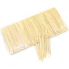 250 pcs / saco de palco de bambu descartável palitos naturais familiares restaurante acessórios fruta Única dente afiada