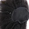 4B 4C Afro Kinky Curly Ponytail Extensions Clip i Remy Human Hair Ponytails Naturfärg 100Gram