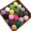 Bebê de enfermagem Acessórios 16mm Crochet Beads mastigável Beads DIY dentição Jóias Crib Sensorial Toy Bebê mordedor