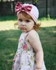 Dziewczyny Bawełniane Turban z Bowknot Children Cekiny Opaska Cute Toddler Head Wrap Indie Styl Cap Knot Bow Hats Na Boże Narodzenie