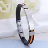 silicone spiricle bracelet stainless steel tag bracelets wristband bangle cuff fashion jewelry will and sandy gift