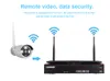 4CH Wireless 1080P NVR Kit HD LCD-skärm 4CH WIFI NVR Säkerhet 2MP Audio WiFi Camera CCTV kamera system app fjärrkontroll