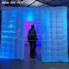 Hochwertige 3x3x2,5m LED -Beleuchtung aufblasbare tragbare Fotokabine glühende Würfelzelt mit 1 Tür Ace Air Art