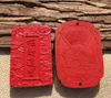 Frete grátis cinnabar fogo unicórnio pingente tag China imperador vermelho kylin jade colar de pingente de homens e mulheres