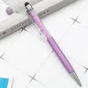 NEW Little Crystal Ball Ballpoint Pen Creative Pilot Stylus Touch Pen With Bling Pendant Writing Stationery Office School Student Gift
