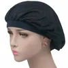 Solid färg satin motorhuvud kepsar kvinnor flicka hårvård natt sömn hatt huvud wrap mjuka tillbehör