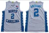 커스텀 노스 캐롤라이나 타르 힐 2020 NCAA 농구 콜 앤 안토니 빈스 카터 5 Nassir Little Garrison Brooks Michael UNC College Jersey