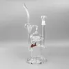 JM Flow SCI Glass Bongs Sprinkler Percolator Dubbele Recycler Waterleidingen voor roken 13,7 inch 14 mm Mannelijke verbinding met armleuning