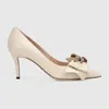 Vente chaude-femmes pompes chaussures de mariage beiges en cuir chaussures de fête à talons hauts bout pointu dames robe talons