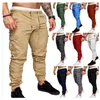 Mode-Trend Herbst Männer Hosen Hip Hop Harem Jogger Neue Männliche Hosen Mens Solide Multi-tasche Cargo Pant Dünne fit Jogginghose