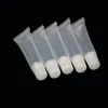 20pcs Tubes de brillant à lèvres vides Conteneur Emballage cosmétique En plastique souple Transparent 8 ml 12 ml Voyage Squeeze Lipgloss Tube PE Couvercles brillants