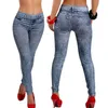 Hxroolrp Donna Denim Fiocco di Neve Pantaloni Skinny Stretch Sexy Collant Morbidi Leggings Donna Button Boyfriend Jeans per Le Donne D1