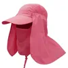 Bescherming Cap vrouwen mannen nek gezicht zonnebrand flap hoed visser hoed zon masker cap outdoor professionele zomer zon hoeden1318276
