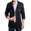 AOWOFS Winter Men Wool Pea Coats Black Mens Overcoat Short Trench Coats Male Double Breasted Wool Blends Brand Clothing7923760