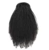 IsHow Human Hair Extensions Rovs Pony Tail Yaki Rechte Afro Kinky Curly Ponytail voor vrouwen alle leeftijden natuurlijke kleur zwart 820inc7696549