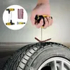 5PCS Kit d'outils de réparation de pneus Tubeless de voiture Ensemble d'accessoires de perceuse de pneu de vélo - Jaune + Noir