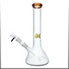 bongs water pipes beaker base water bong glass beaker water pipe 10'' Glass Bong with Color Accent on mouthpiece waterpipe beaker