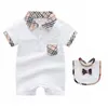 2019 Primavera Autunno Infantile Neonati maschi Vestiti per neonato Neonato Pagliaccetto per bambini Tute Tute in cotone a maniche corte4756062