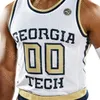 WSK Özel Georgia Tech Sarı Ceketler Basketbol Forması NCAA Koleji Derrick Favors Josh Okogie Kenny Anderson Matt Harpring Jack Price Young