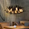 star wish Industrial wind spider chandelier creative art lighting retro living room store Loft wrought iron chandelier