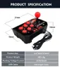 Joysticks 4 em 1 USB Wired Game Controller Arcade Fight Joystick Stick para PS3 para Nintend Switch PC Gamepad para Android TV 10 botões