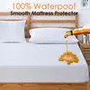 Ryska Alla Storlek 100% Polyester Smooth Vattentät Madrass Skal Maskin Tvättbar Matress Protector Colchao Dammmider Bed omslag