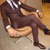 Economici e raffinati Due bottoni Groomsmen Notch Risvolto Smoking dello sposo Abiti da uomo Matrimonio / Prom Blazer da uomo migliore (giacca + pantaloni + cravatta) M37