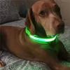 collari per cani in nylon a led sicurezza notturna lampeggiante bagliore al guinzaglio scuro cani collari fluorescenti luminosi forniture per animali domestici