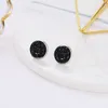 orecchini da donna minimalisti rotondi in pietra Druzy brillanti orecchini ipoallergenici in resina inossidabile per gioielli di moda da donna sfusi