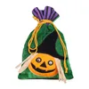 Halloween Drawstring Bag Non-Woven Tyg Portable Handväskor Ghost Pumpkin Skull Festival Party Decoration Candy Gift Bag GGA2507