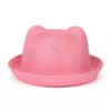الصيف عادي البوليستر المرأة شبكة فيدورا القبعات الدب القط الأذن امرأة السيدات الرامي قبعة عارضة دلو قبعة سمبريرو الشمس